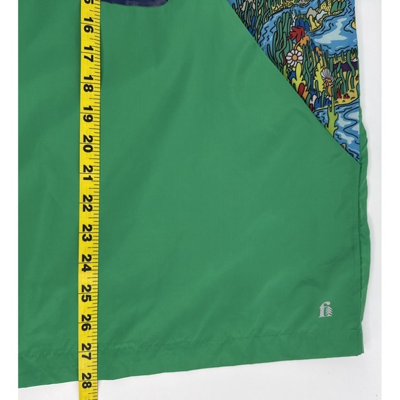 Bonobos Fielder Anorak Windbreaker Jacket Mens L Packable Hooded Blue Green - Picture 5 of 11